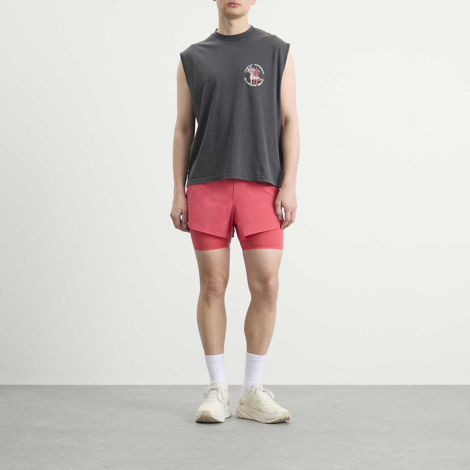 Men's Hybrid Short Racing Red