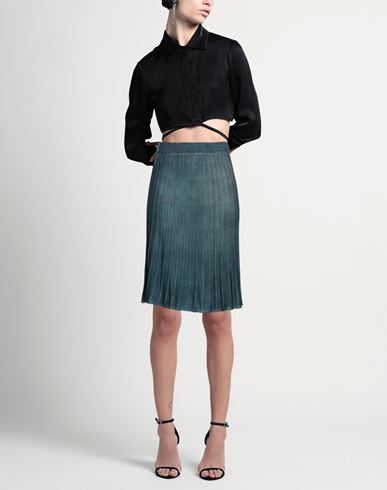 Woman Midi skirt Dark green Size L Merino Wool