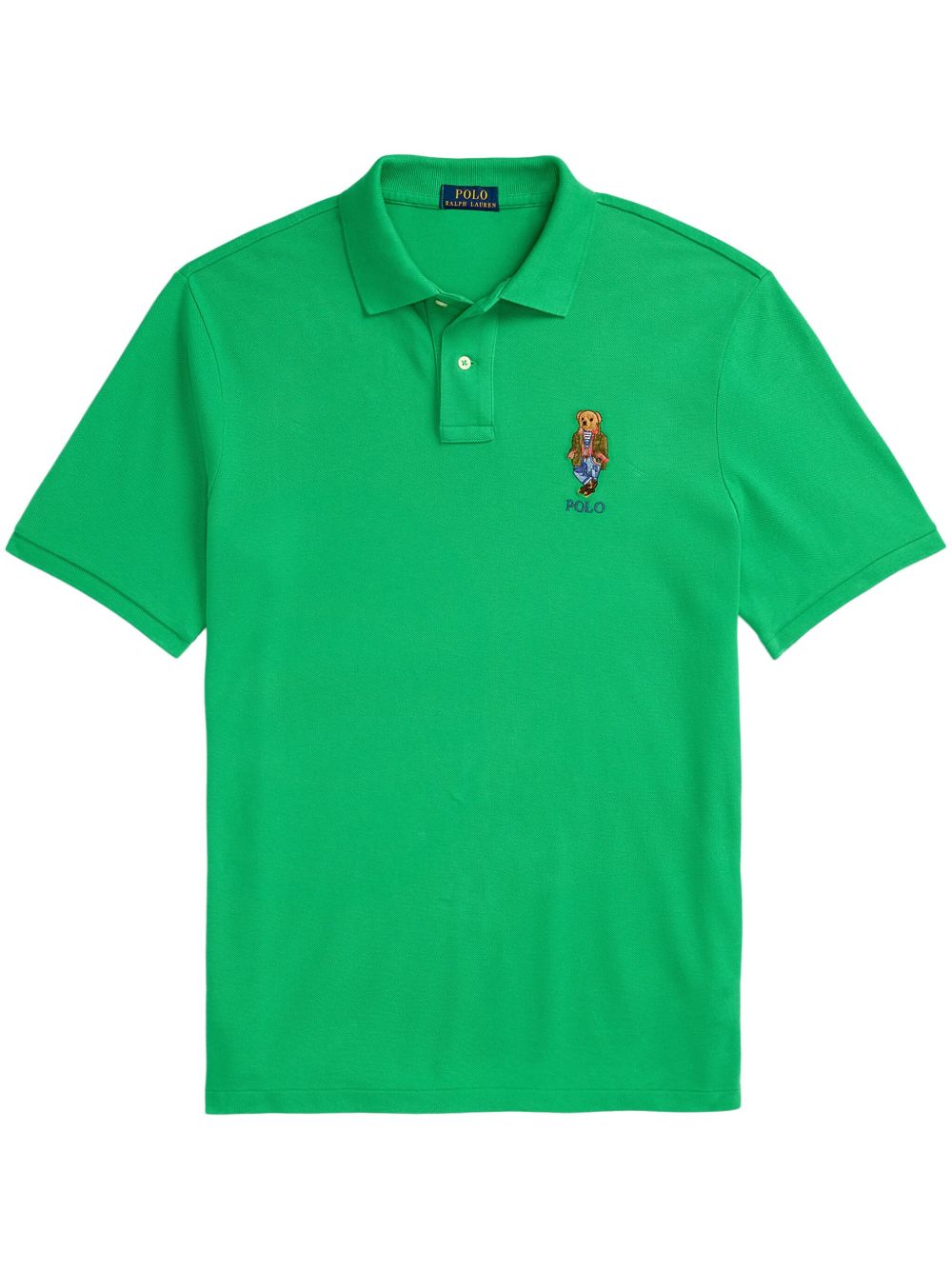 Polo Bear-appliqué polo shirt - Green