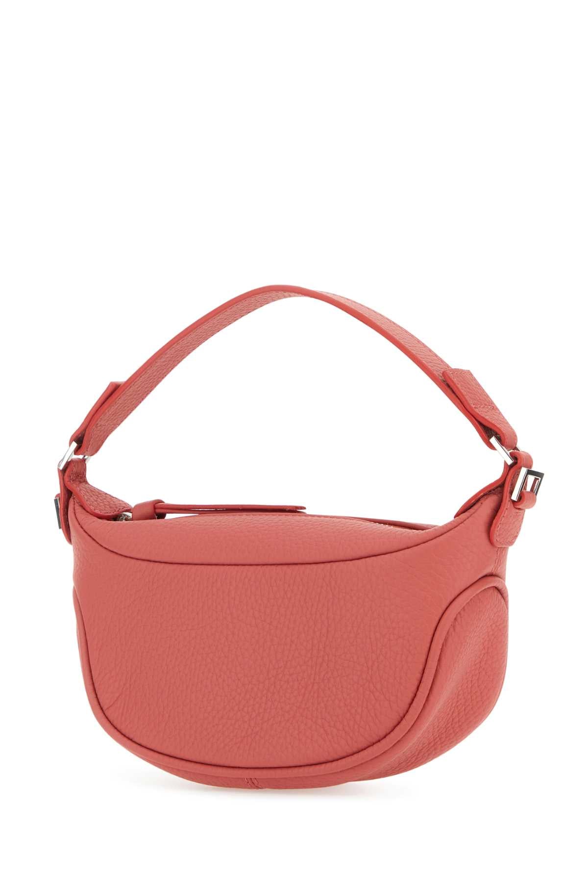 By Far Salmon Leather Mini Ami Handbag