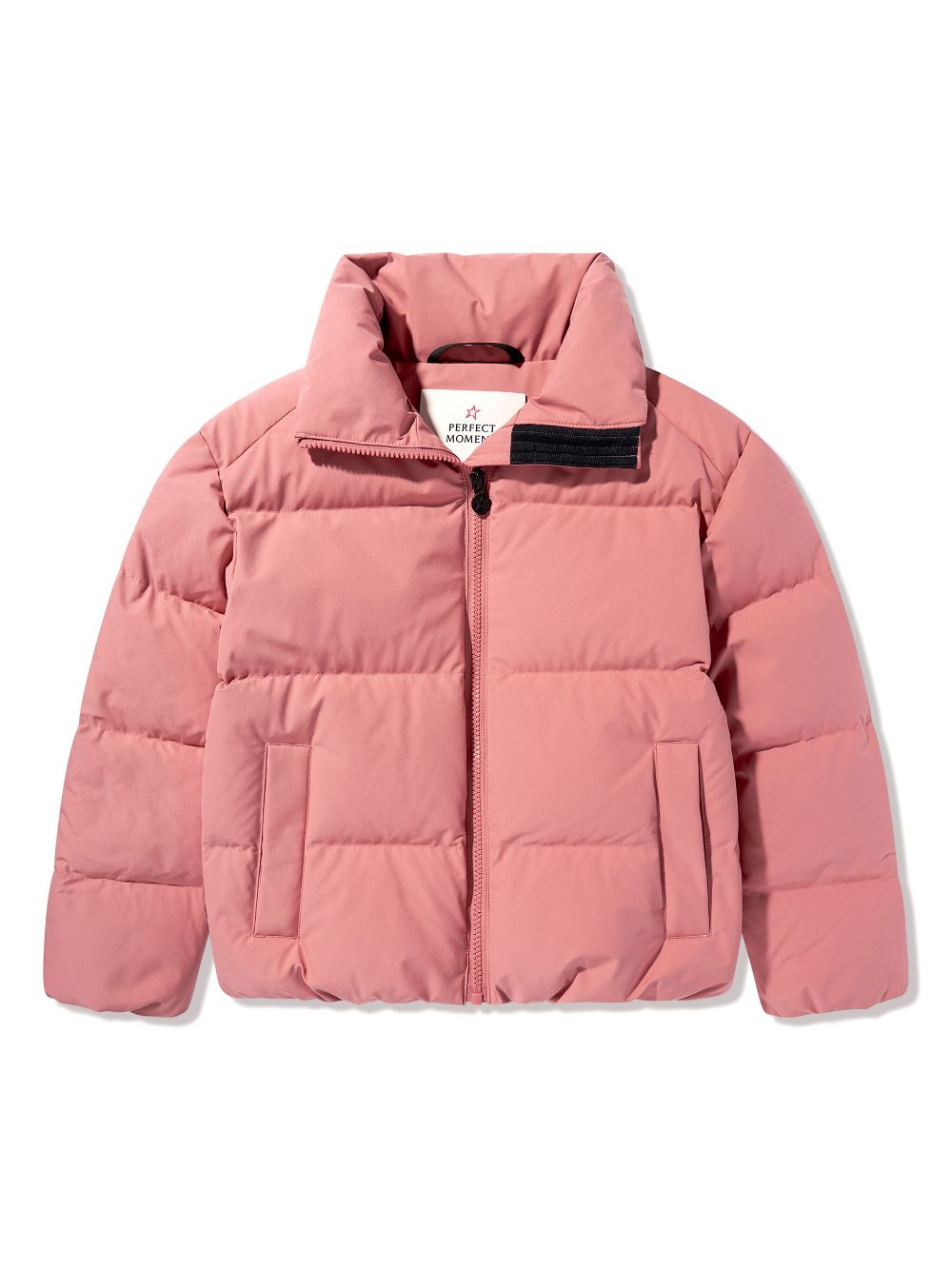 Logo-embroidered padded jacket - Pink