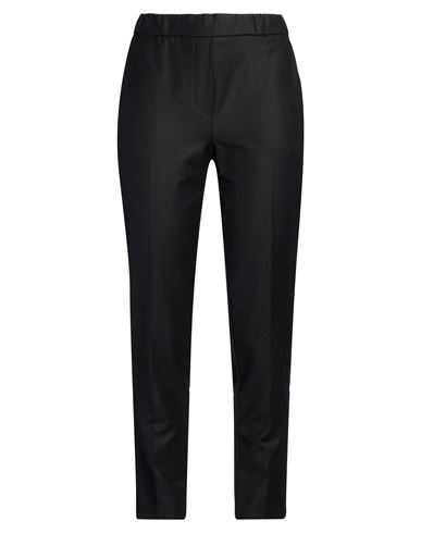 Woman Pants Black Size 4 Virgin Wool, Viscose, Polyester, Elastane
