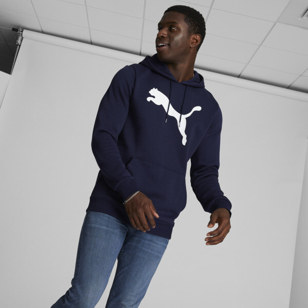PUMA Big Cat Men's Logo Hoodie in Blue