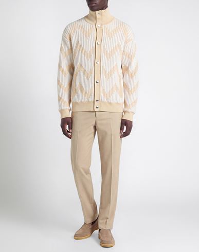 Man Jacket Beige Size 38 Cotton, Polyamide