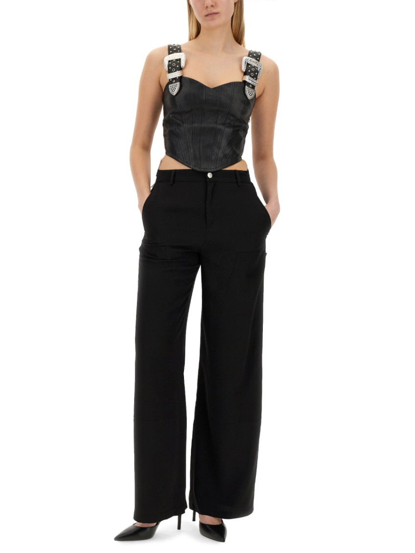 Moschino - wide-leg trousers featuring pocket