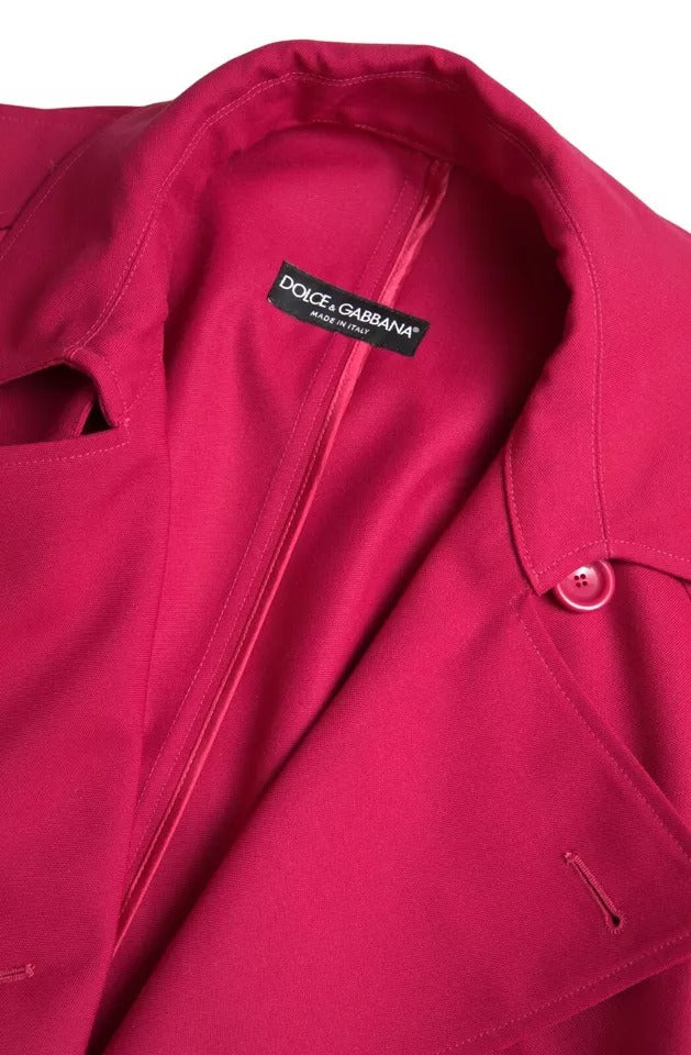 Double-Breasted Virgin Wool Blazer — Pink