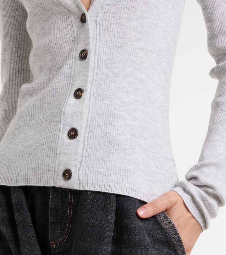 Ribbed-knit cardigan