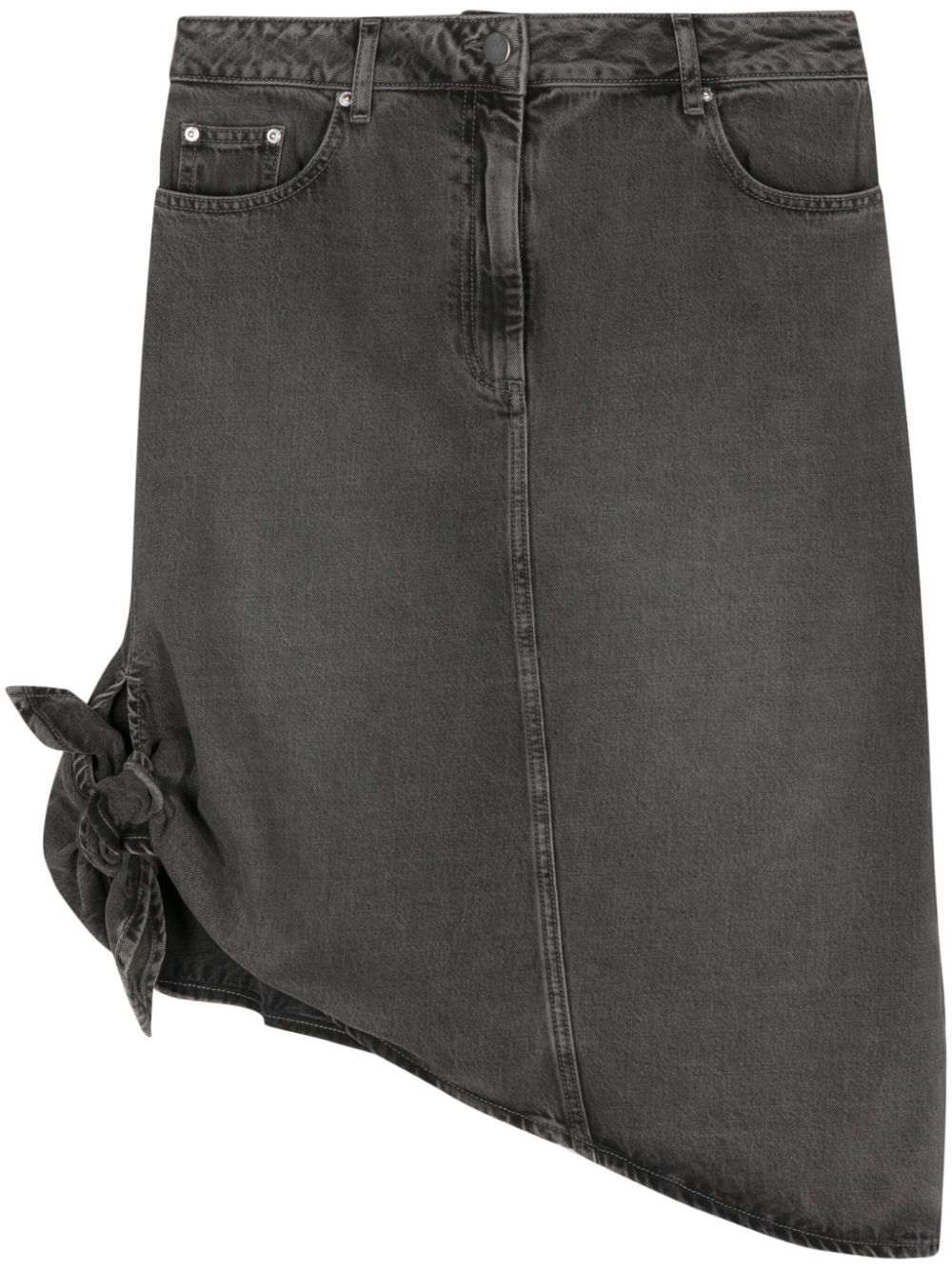 Drapy denim skirt - Grey