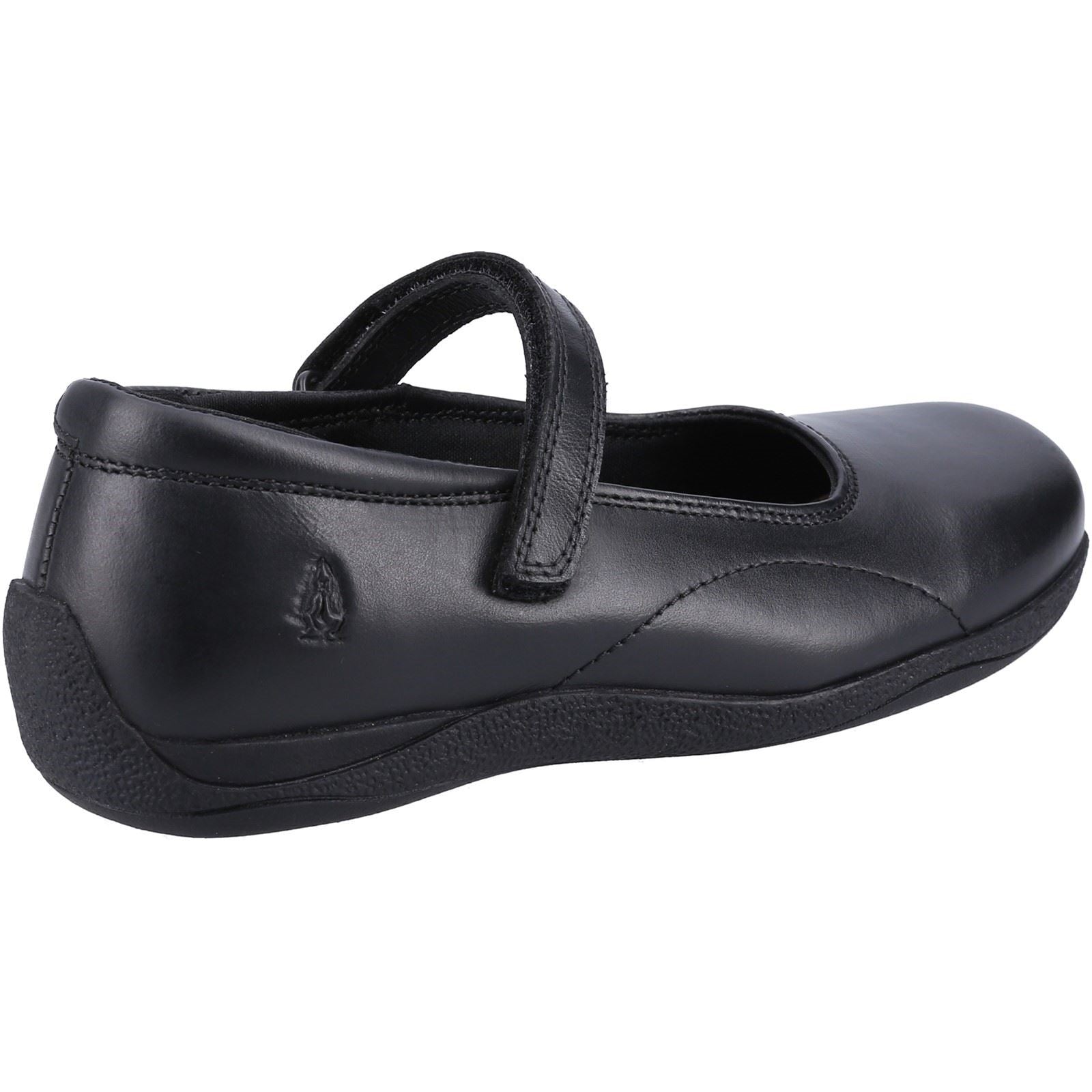 Hush Puppies Aria Leather Junior Black Shoe