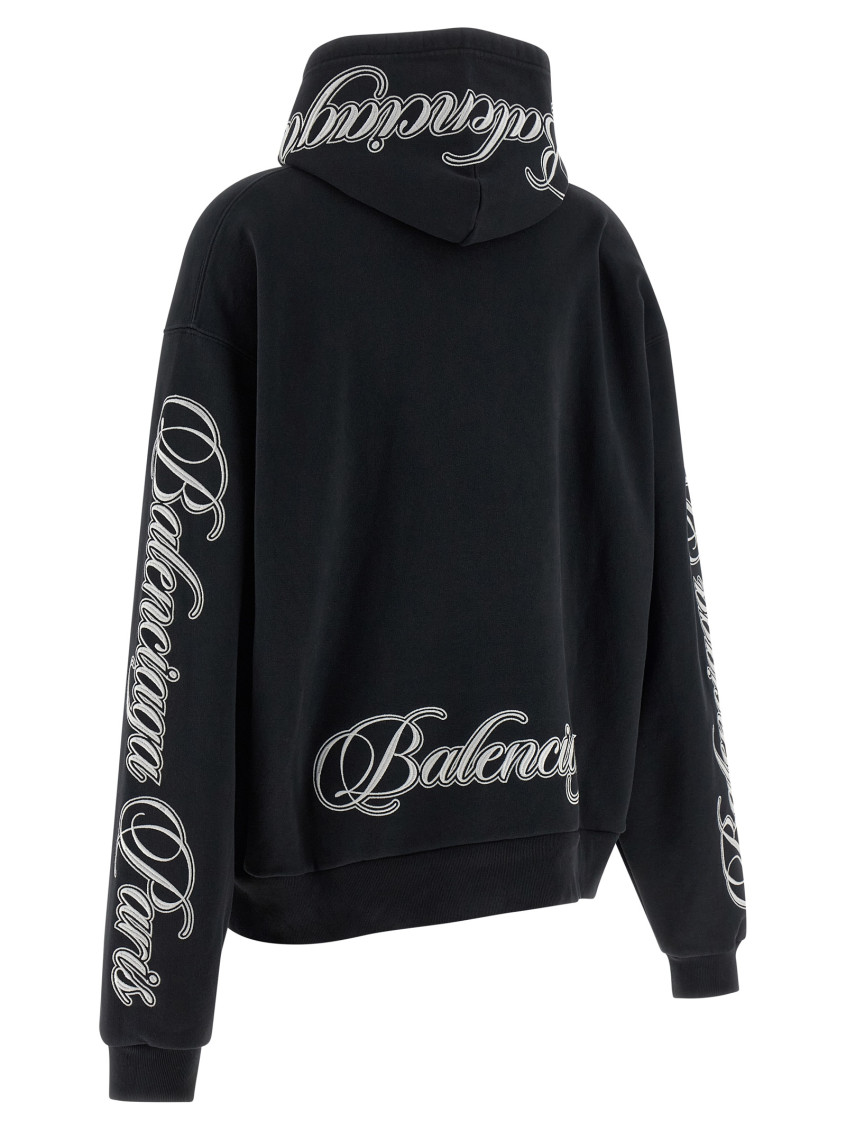 Balenciaga - cotton hooded sweatshirt oversize cut