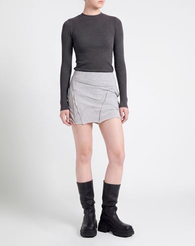 Rus/fr. ca/de Woman Mini skirt Light grey Size S Cotton