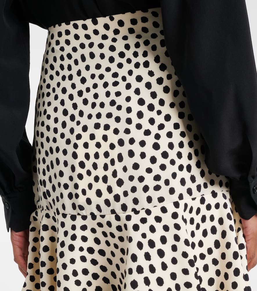 Chloé Polka-dot tiered silk miniskirt