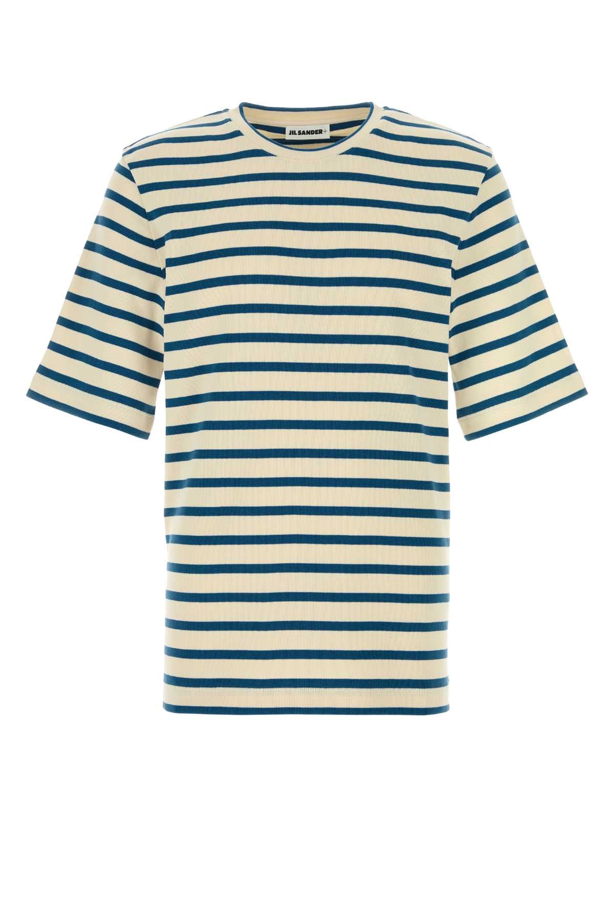 Striped Cotton T-Shirt — Cream