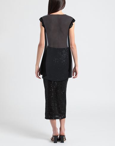 Woman Top Black Size 6 Polyamide, Nylon