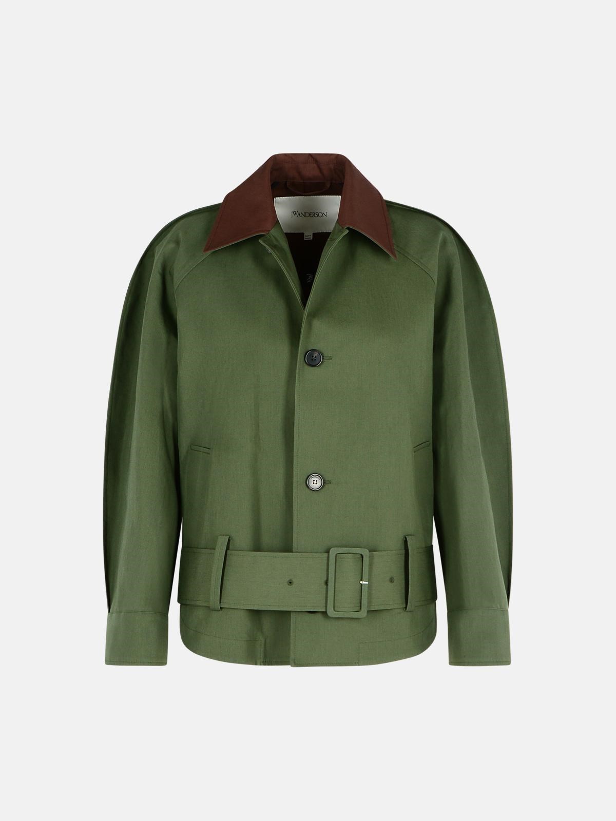 JW ANDERSON 'Rounded' Green Cotton Bomber Jacket