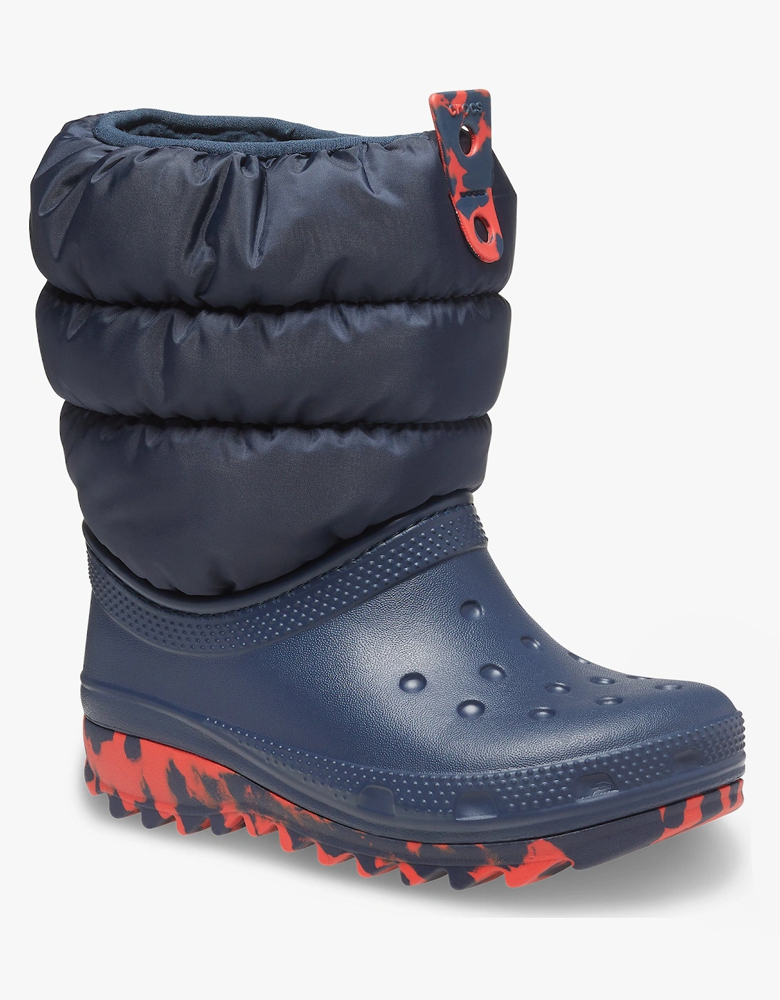 Crocs 207683-410 CLASSIC NEO PUFF Kids Boots Navy - Size: UK 4 small kids