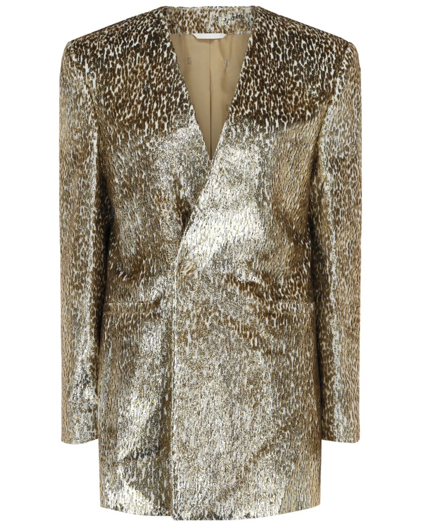 Animal Print Single-Breasted Blazer