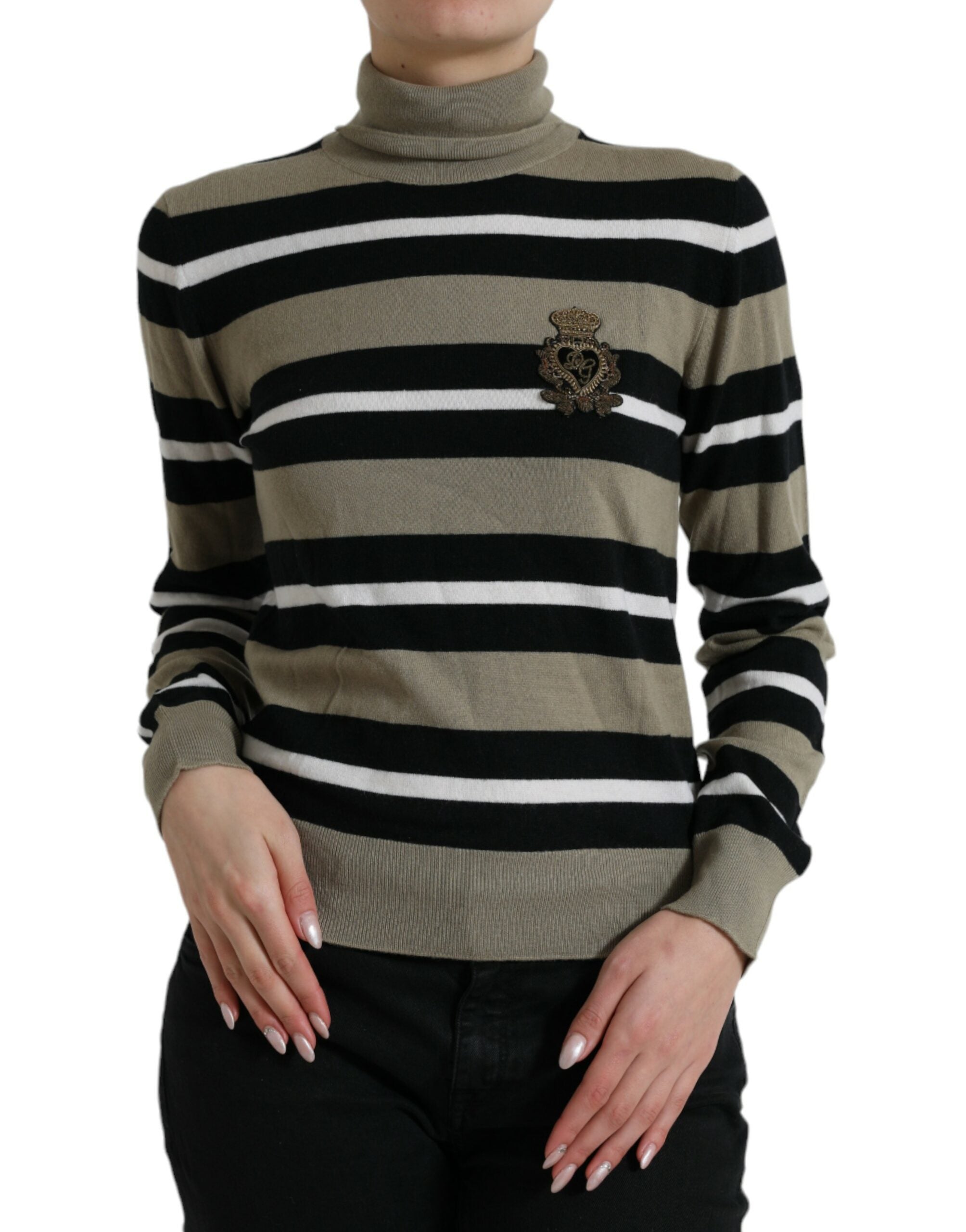 Striped Virgin Wool Sweater — Multicolor