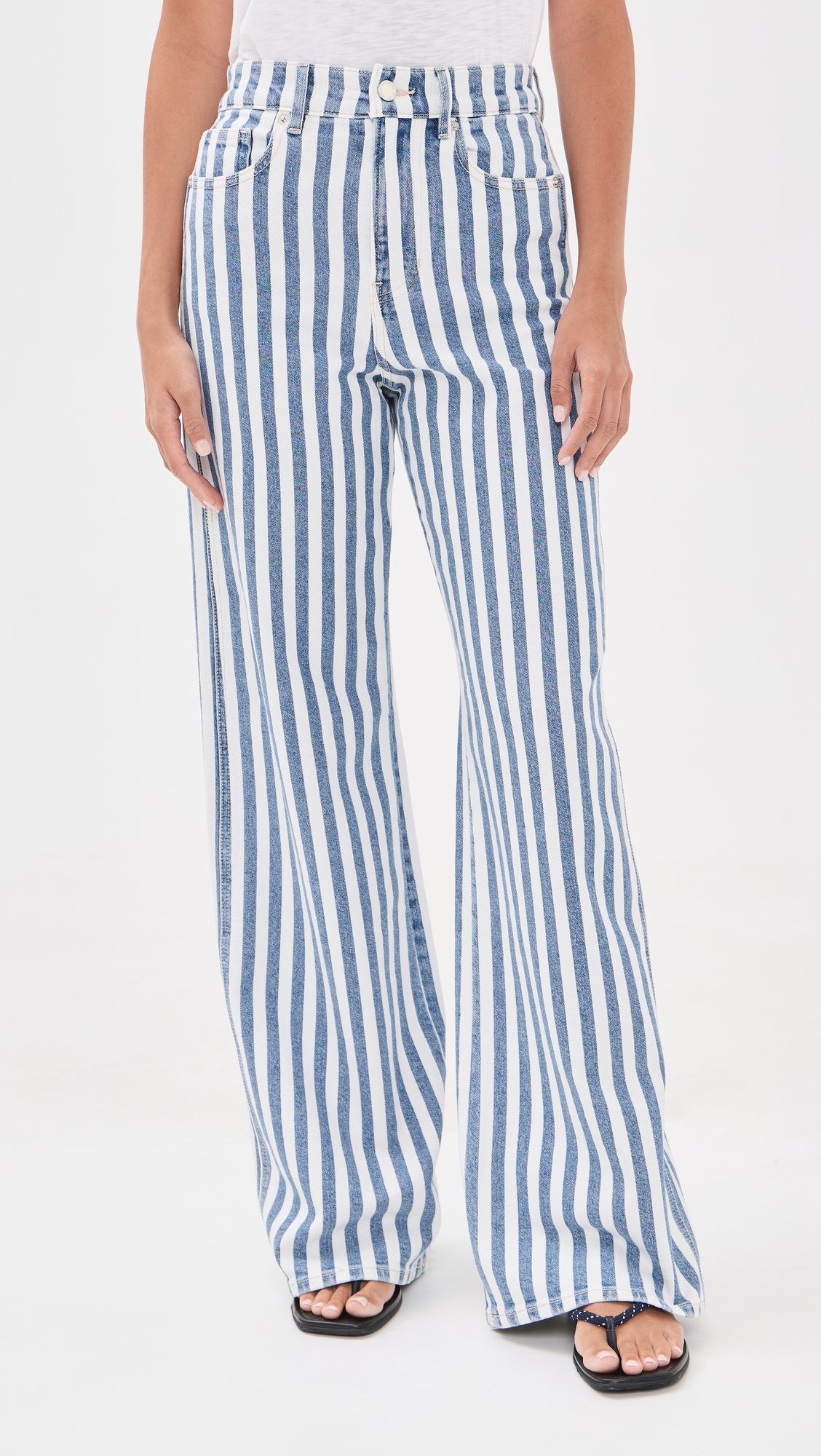 Taylor Striped Jeans saltwater stripe