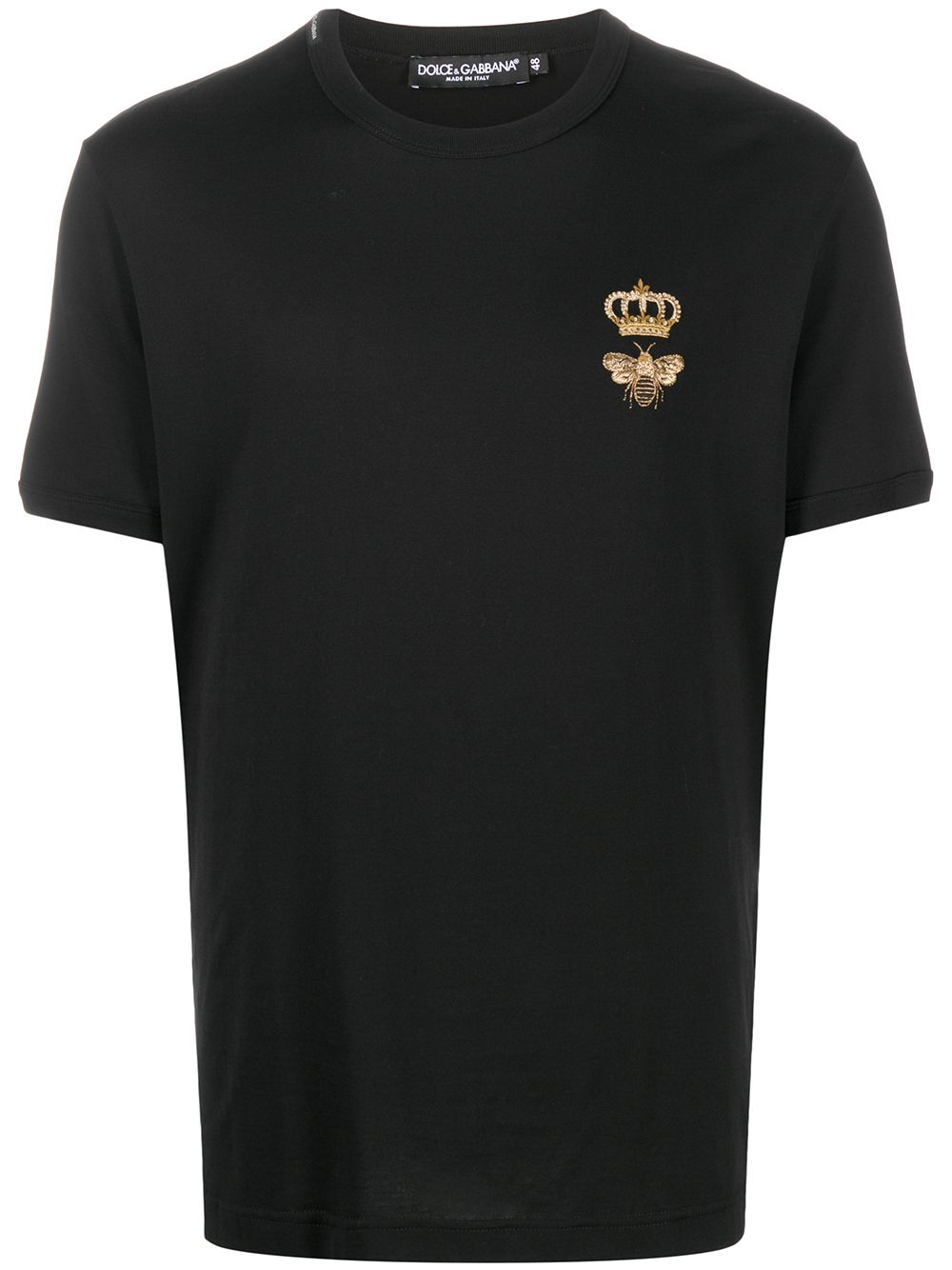Crown embroidered T-shirt - Black