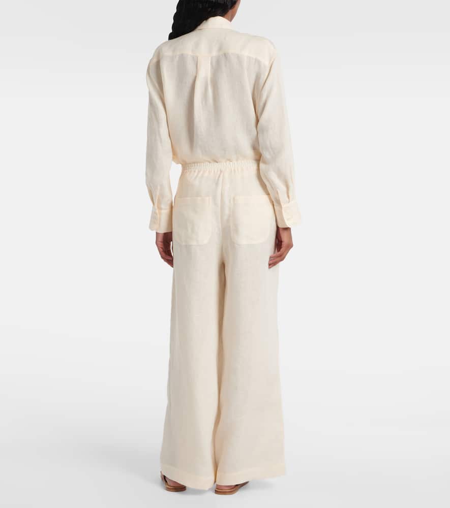 Select linen wide-leg pants
