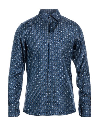 Martini Man Shirt Blue Size 15 Silk