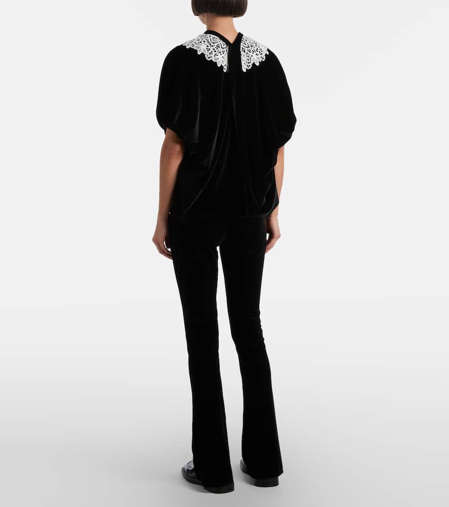 High-rise flared pants