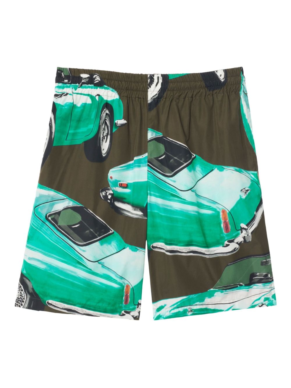 Burberry printed poplin shorts - Green