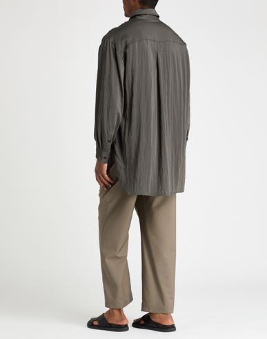 Man Shirt Military green Size 19 ¾ Viscose, Polyamide