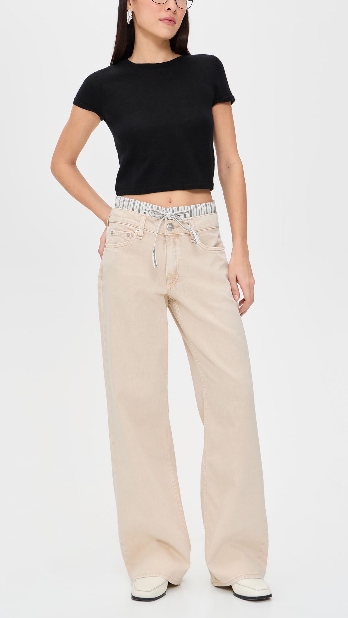 Saige Full Boxer Pants Sandstripe