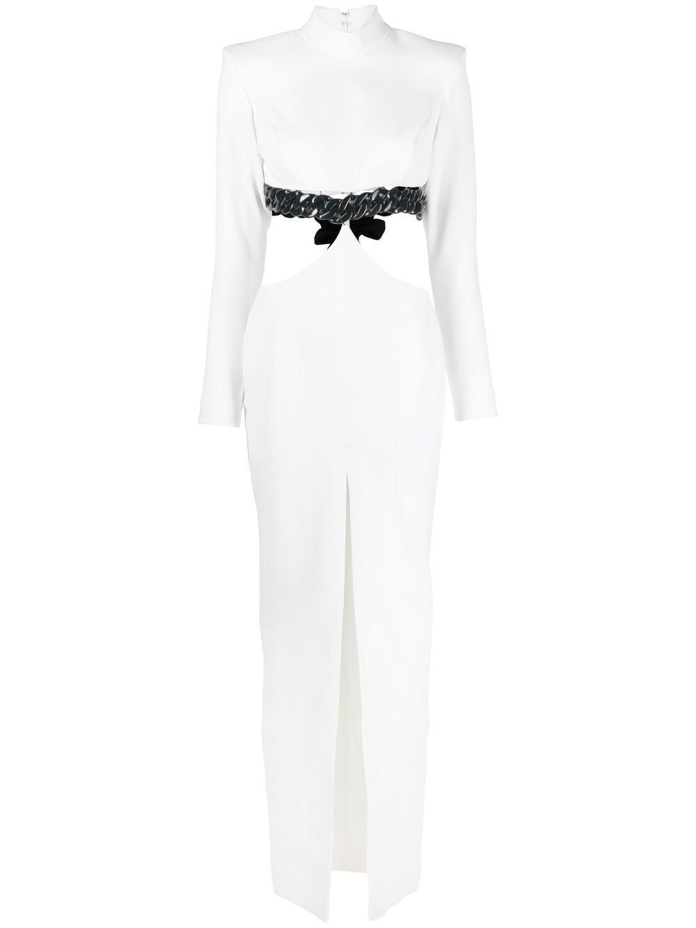 Chain-detail cut-out maxi dress - White