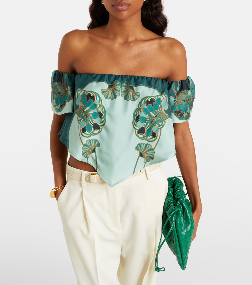 Sand Dollar printed silk top