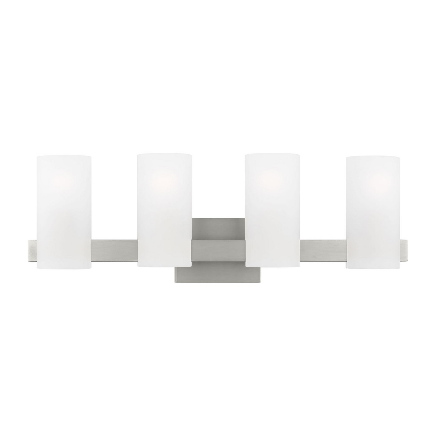 Brushed Steel Bathroom Vanity Light from the Rhode Collection