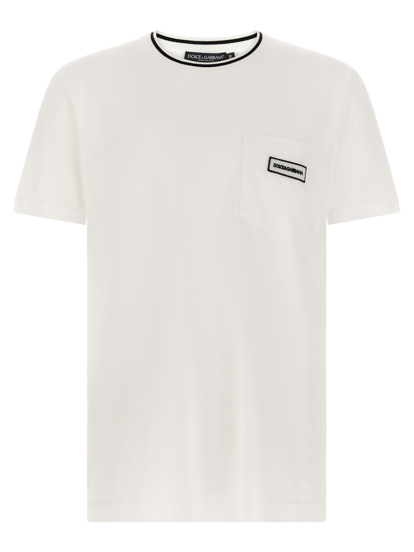 Logo-Patch Cotton T-Shirt — White