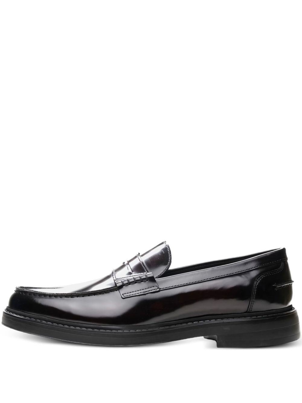 Leather penny loafers - Red