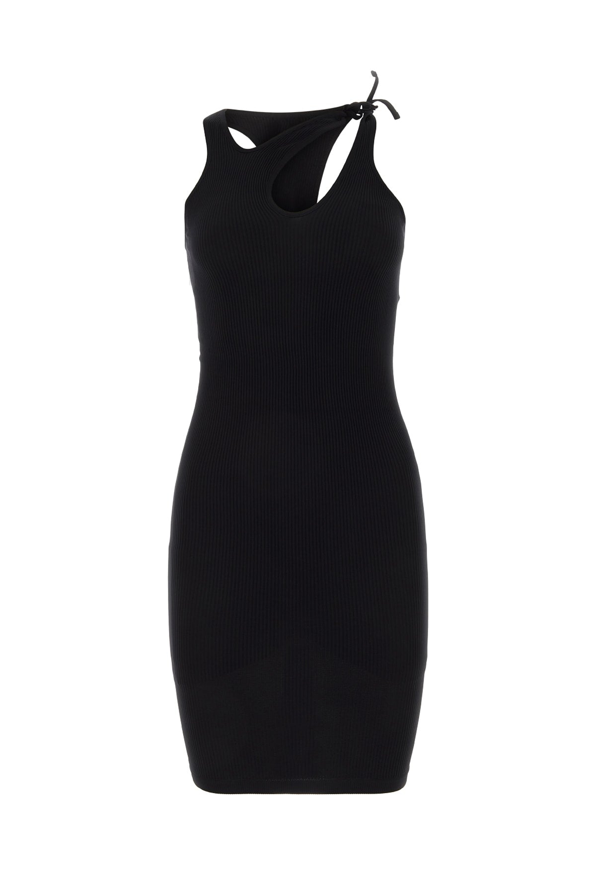 Ribbed Knit Dress — Black