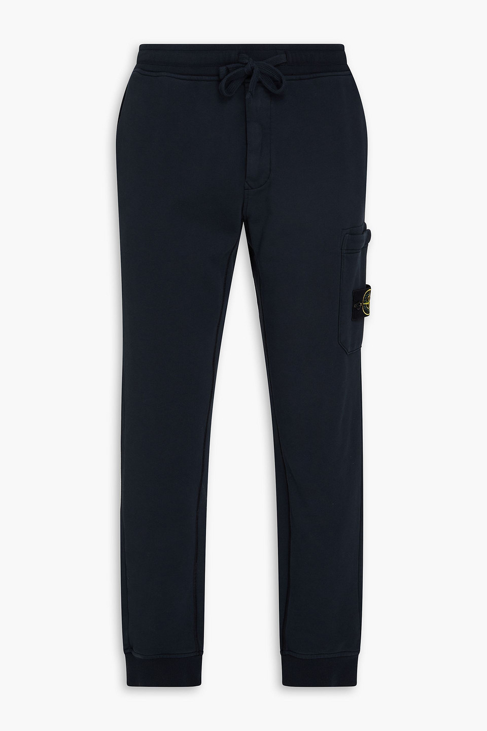 Tapered French cotton-terry sweatpants - Blue - L