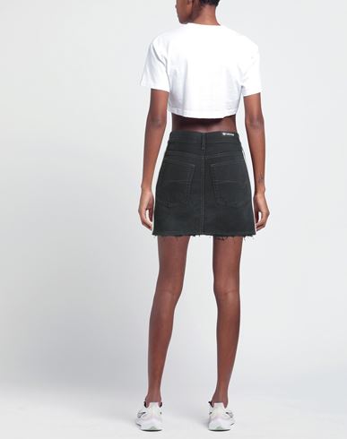 Woman Denim skirt Black Size 2 Cotton, Polyester