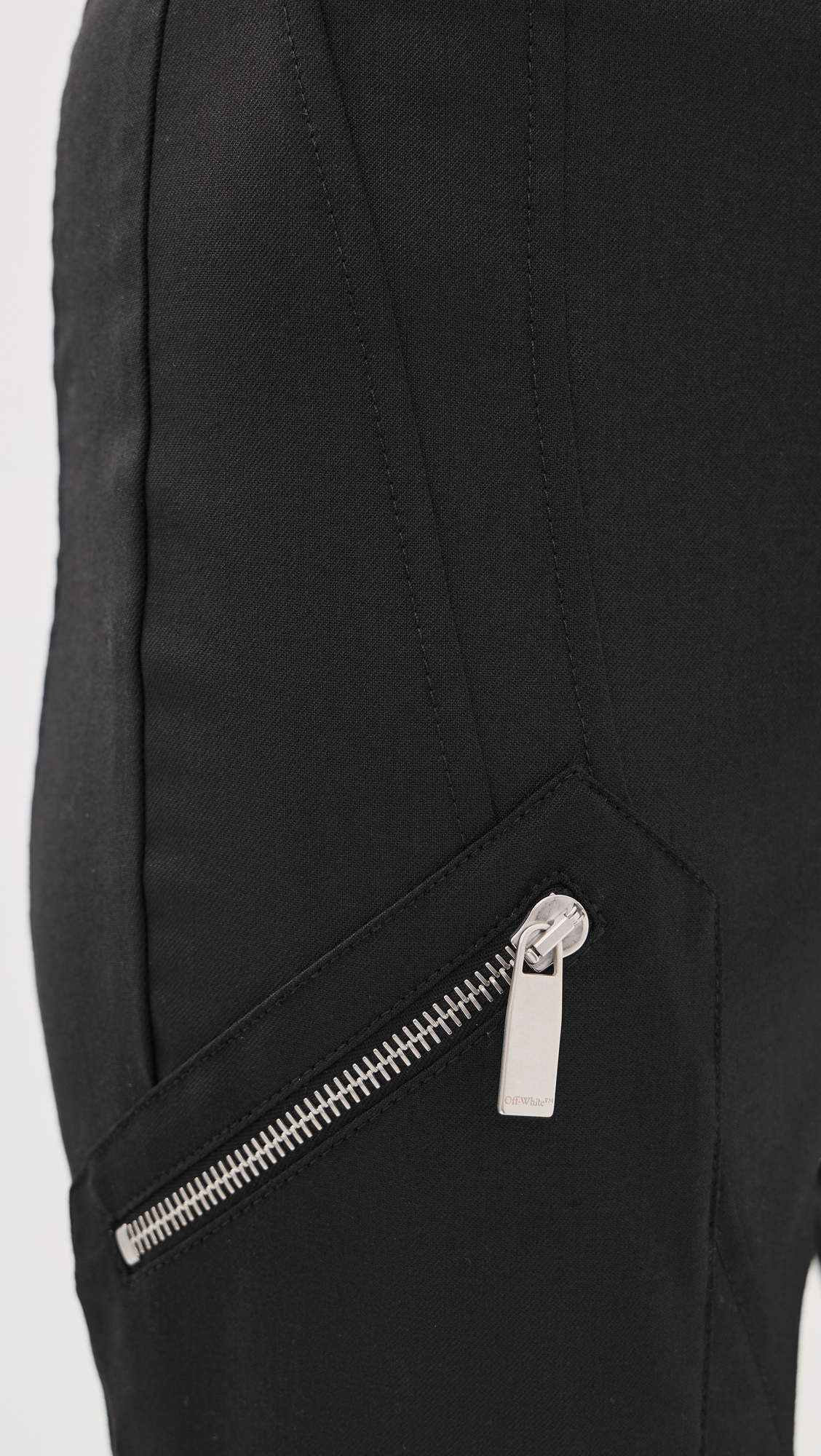 Wool Flare Pants Black