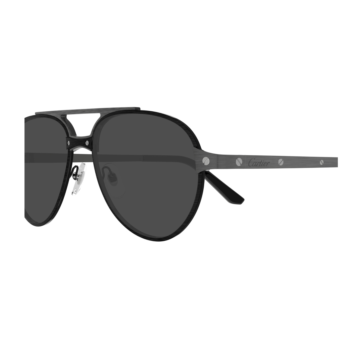 CT0476S Santos de 005 Black Ruthenium Smoke Grigio Metal Occhiali Da Sole - Men