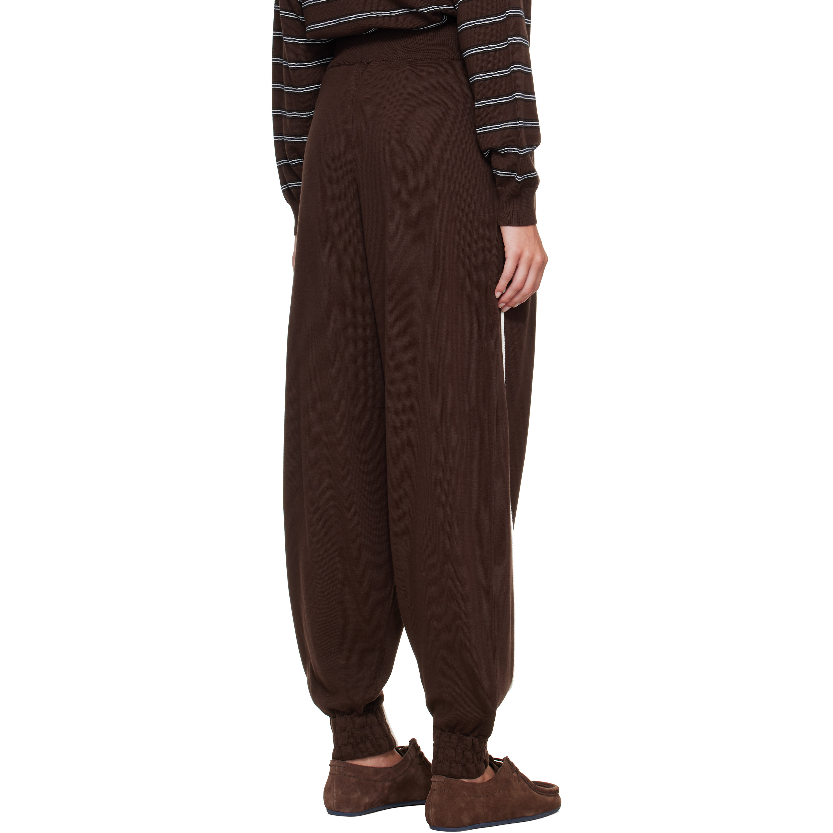 Brown Organic Cotton Sporty Lounge Pants