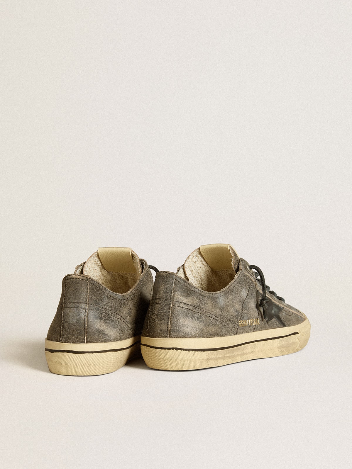 Golden Goose - Men’s V-star In Black Suede With Black Leather Star, Man