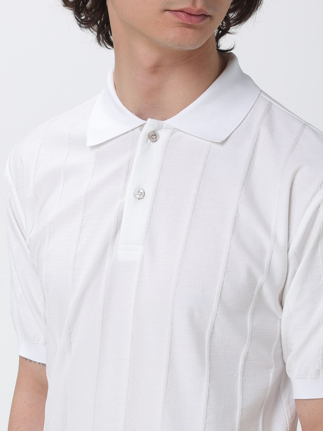 Polo Shirt Men color White