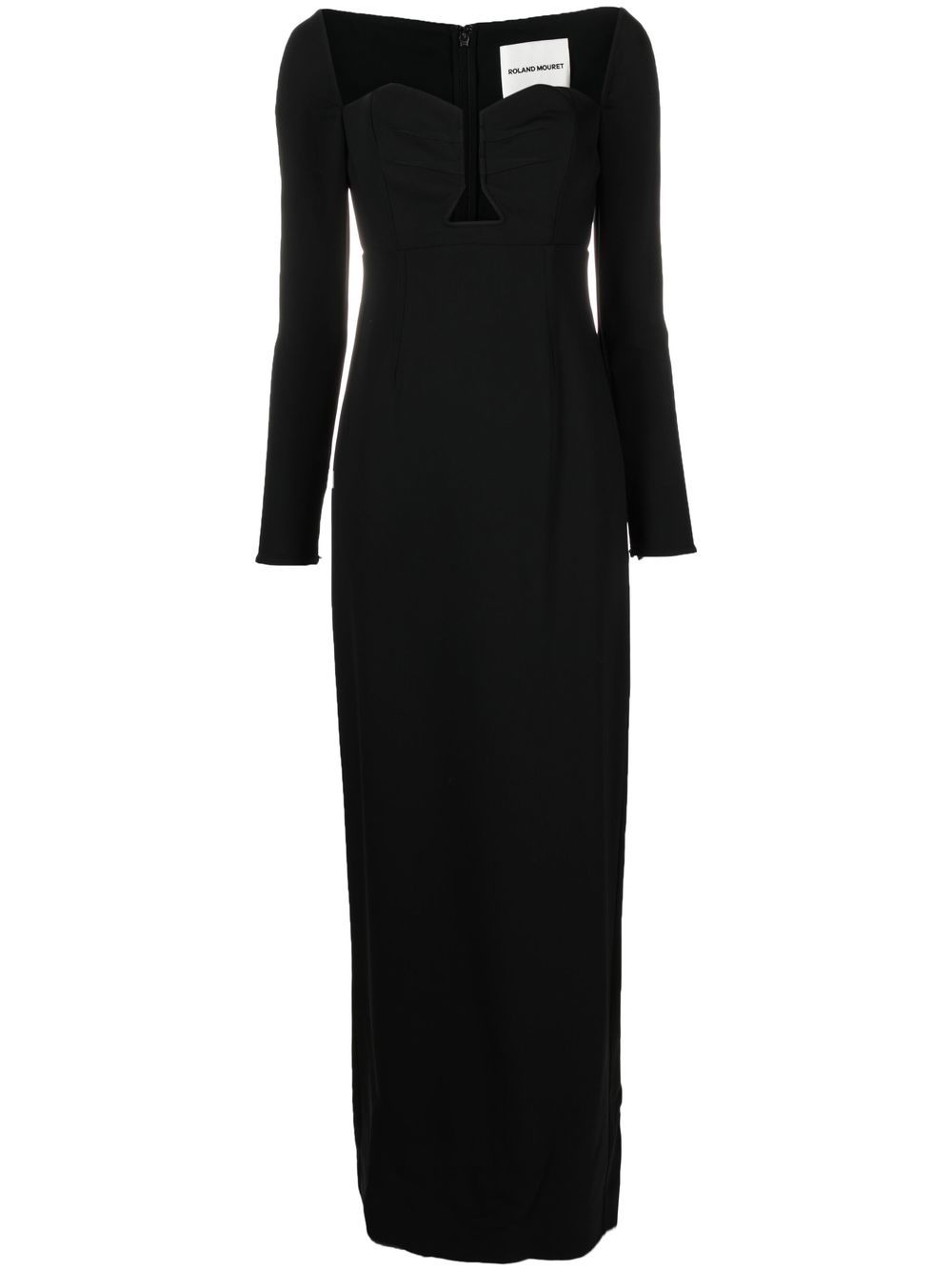 Long-sleeved maxi dress - Black
