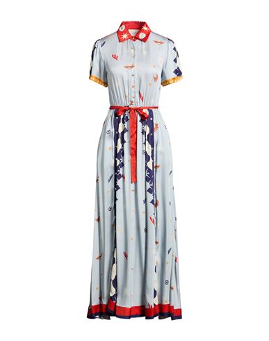 Woman Maxi dress Sky blue Size L Viscose, EcoVero viscose