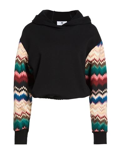 Woman Sweatshirt Black Size M Cotton