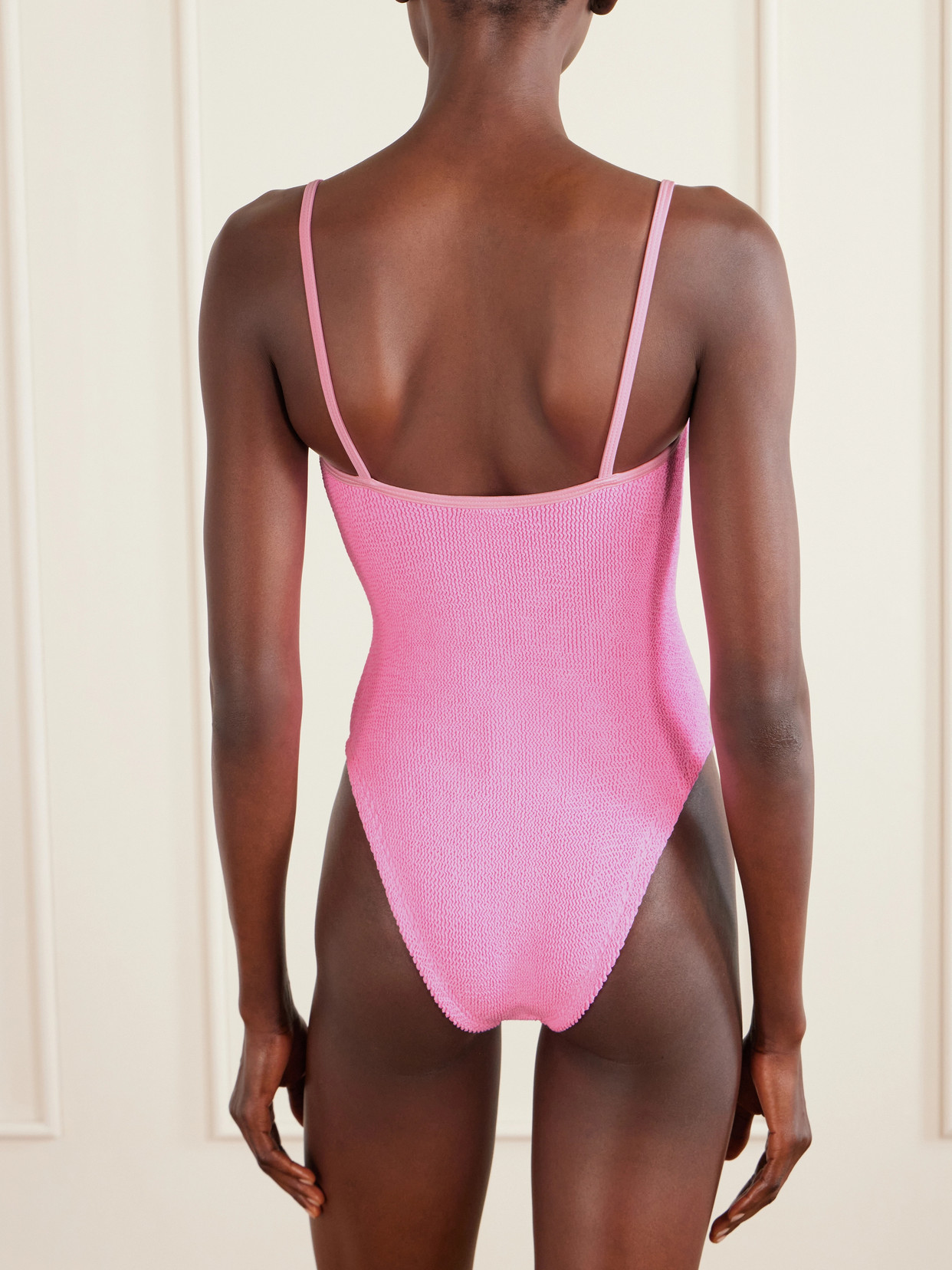 Pamela Seersucker Swimsuit - Pink