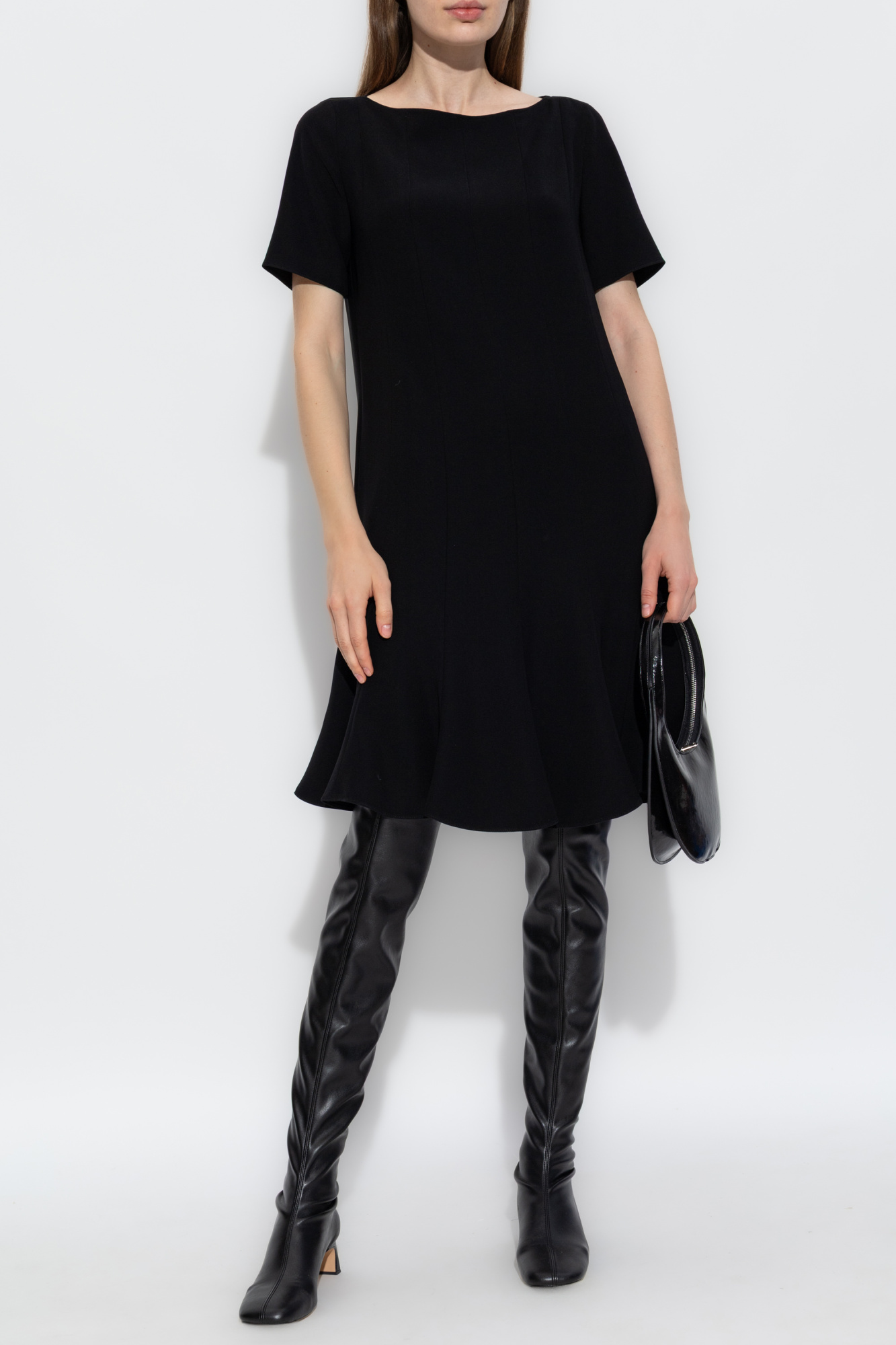 Short-sleeved Dress, Women's, Black