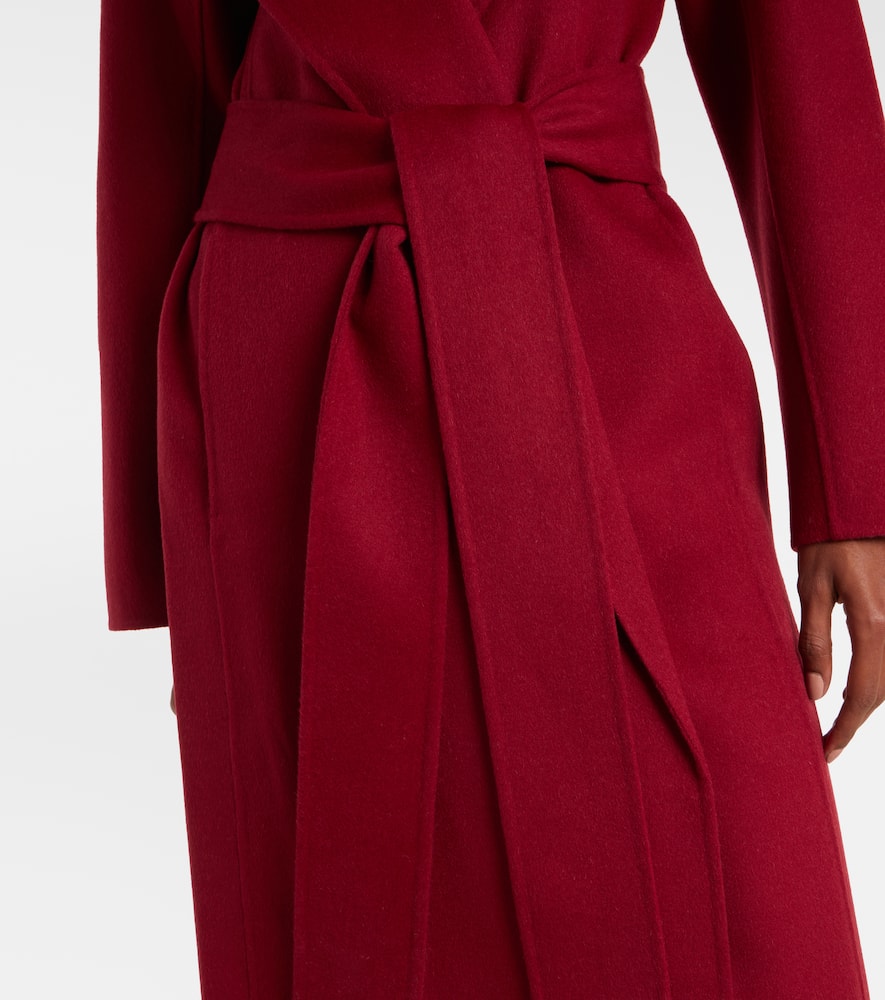 Wool and cashmere wrap coat