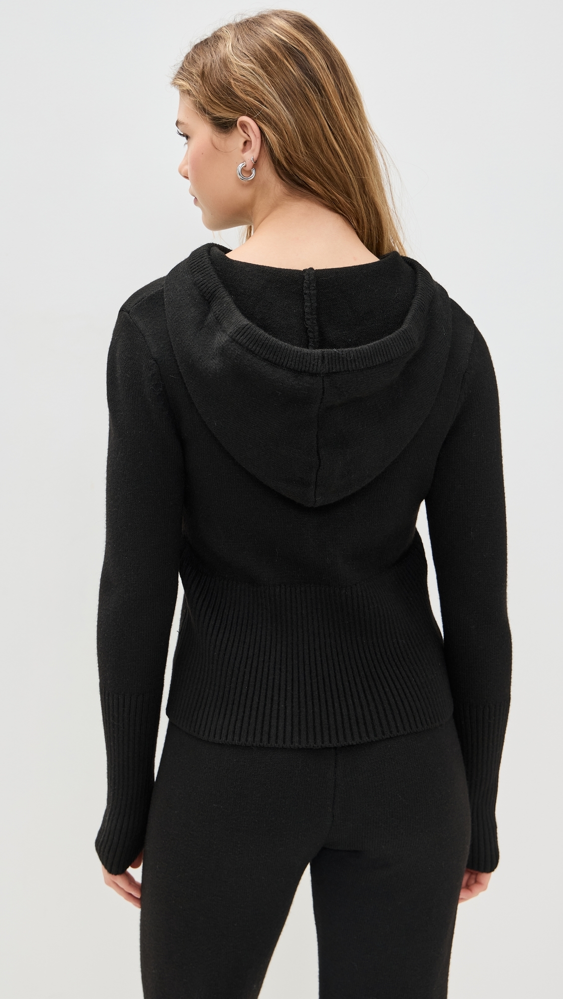 Spice It Up Knit Hoodie Black
